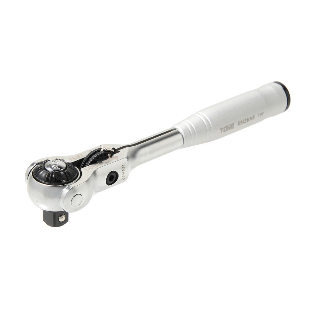 TONE 3/8" Drive Short Swivel Ratchet Handle (Socket Hold Type) RH3VHS