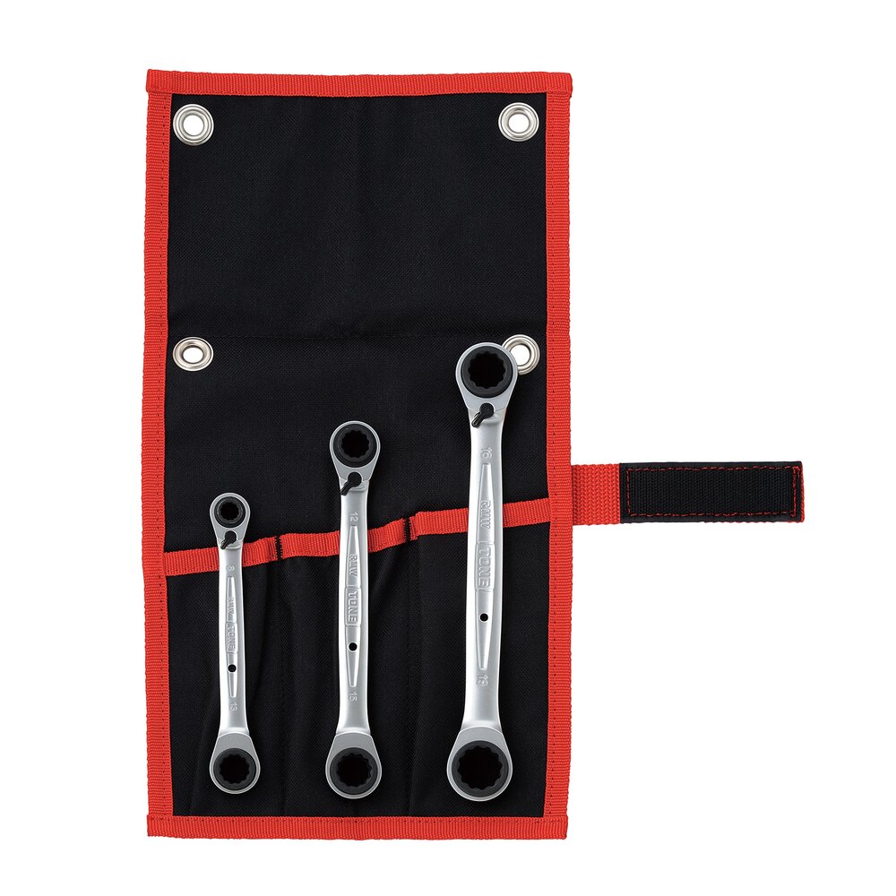 TONE Ratchet Ring Wrench 4ways Set RMW300