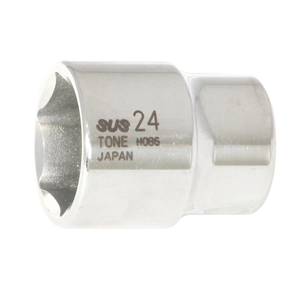TONE Stainless Steel Socket (6-Point, 1/2" Drive) S4V Series
