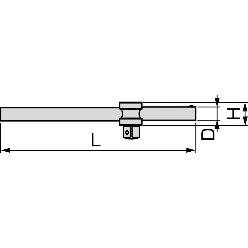 TONE 1/4" Drive T-Type Slide Handle (Center Lock Type) SL20