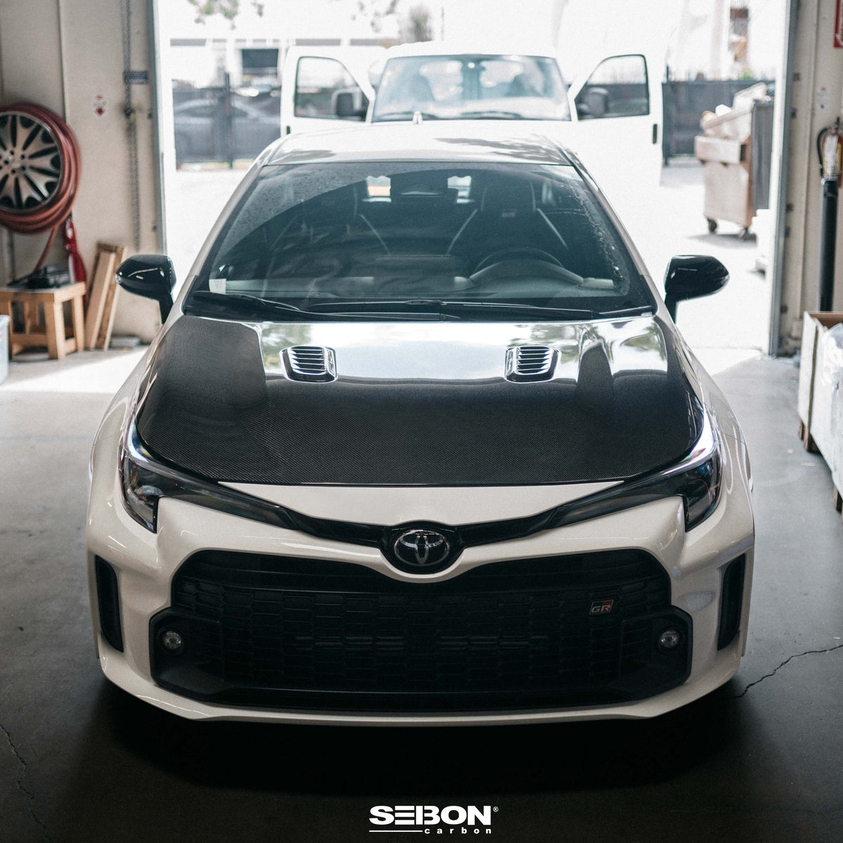 Seibon 2023-2024 Toyota GR Corolla OE-Style Double-Sided Carbon Fiber Hood - photo 7