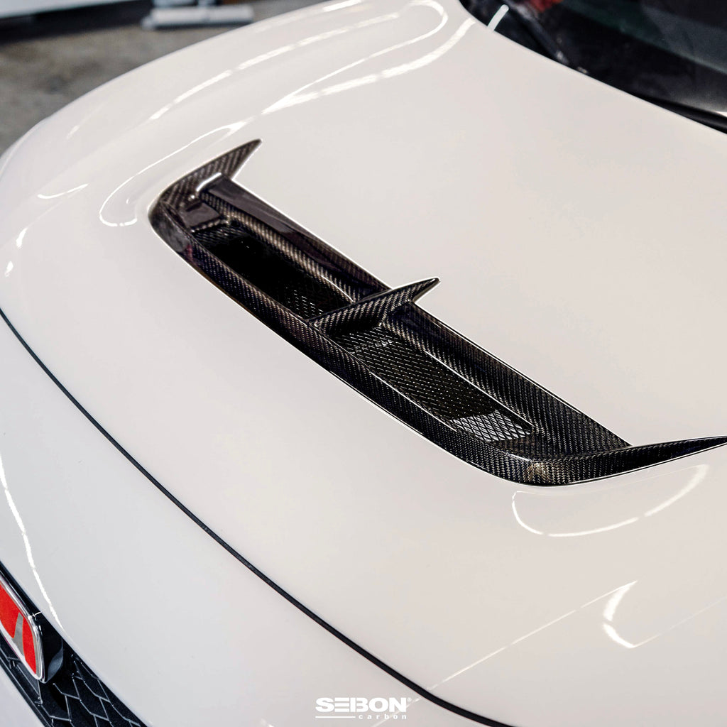 Seibon 2023-2024 Honda Civic Type R CW-Style Carbon Fiber Hood Vent - photo 6
