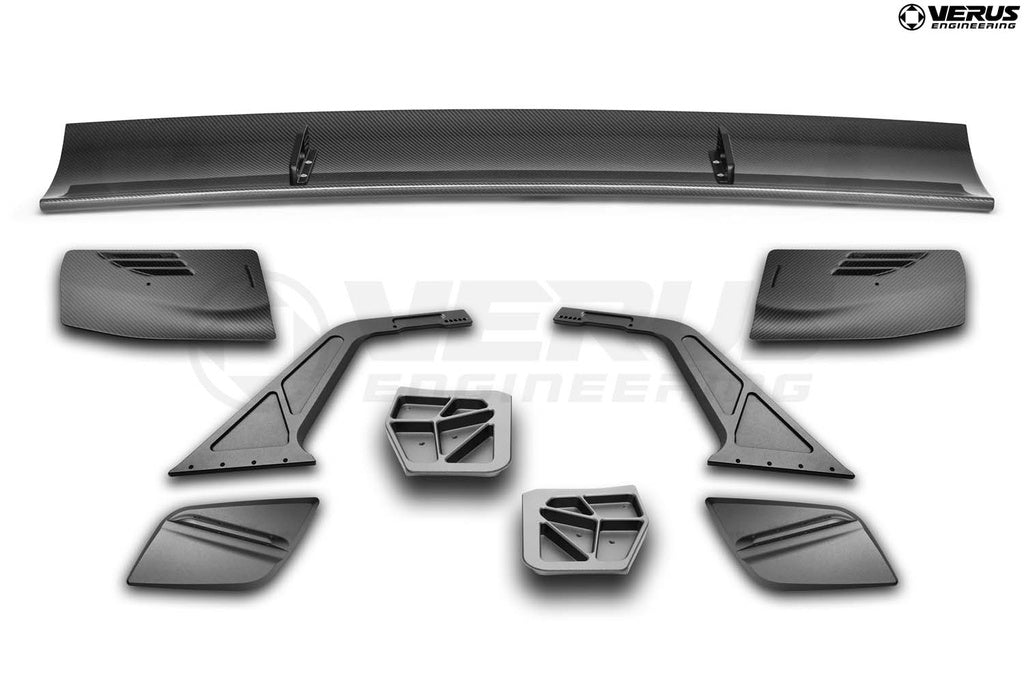 Verus Engineering swan neck UCW rear wing kit for Chevrolet Corvette Stingray C8