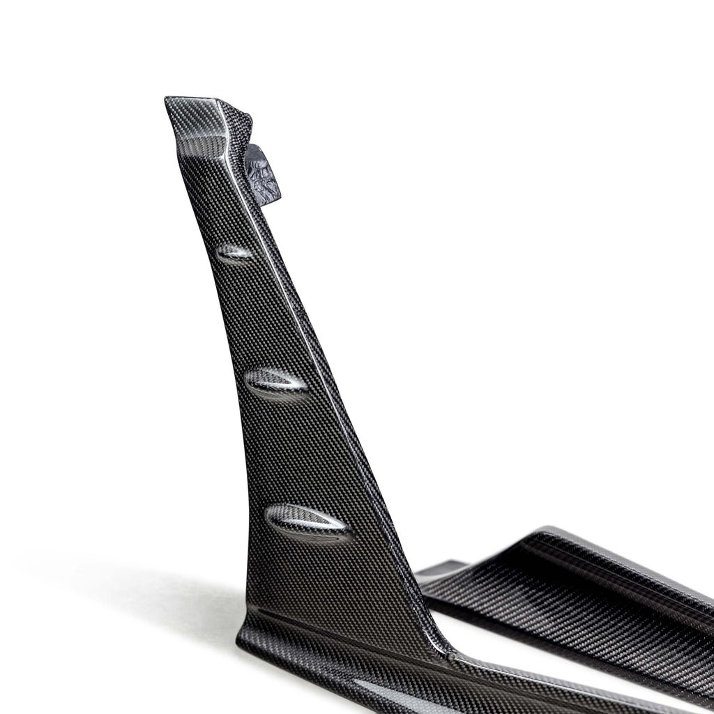 Seibon 2023-2025 Honda Civic Type R MB-Style Carbon Fiber Front Side Skirt Extensions - photo 3