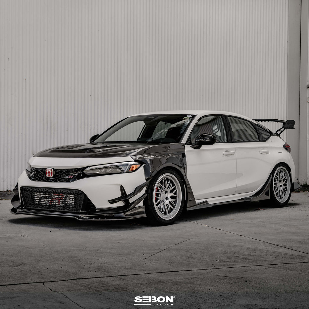 Seibon 2023-2025 Honda Civic Type R MB-Style Carbon Fiber Front Side Skirt Extensions - photo 4