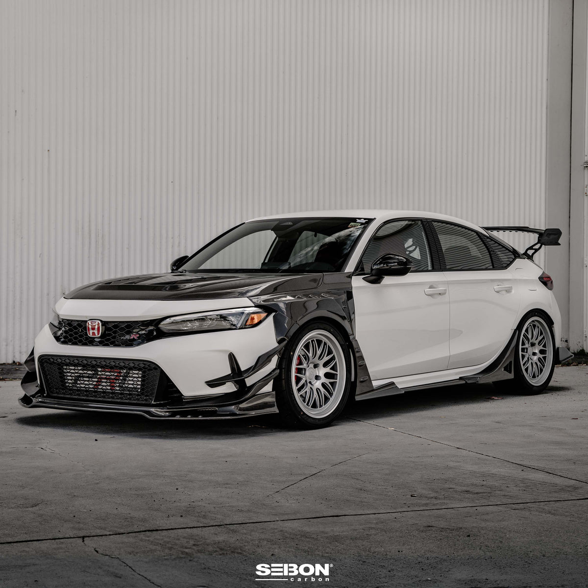 Seibon 2023-2025 Honda Civic Type R MB-Style Carbon Fiber Front Side Skirt Extensions - photo 4