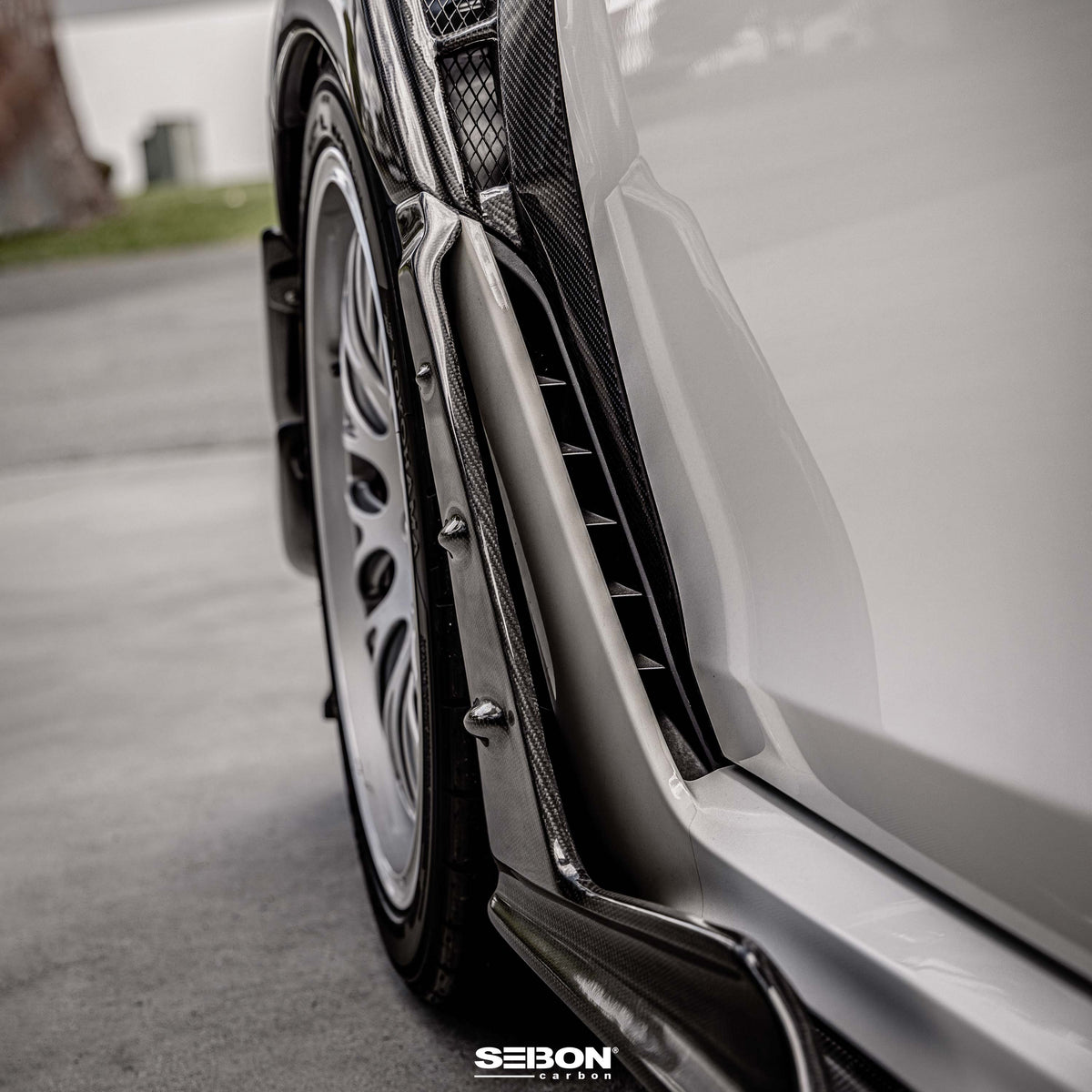 Seibon 2023-2025 Honda Civic Type R MB-Style Carbon Fiber Front Side Skirt Extensions - photo 7