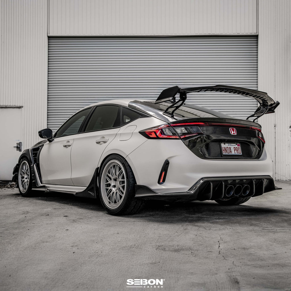 Seibon 2023-2025 Honda Civic Type R MB-Style Carbon Fiber Rear Side Skirt Extensions - photo 5