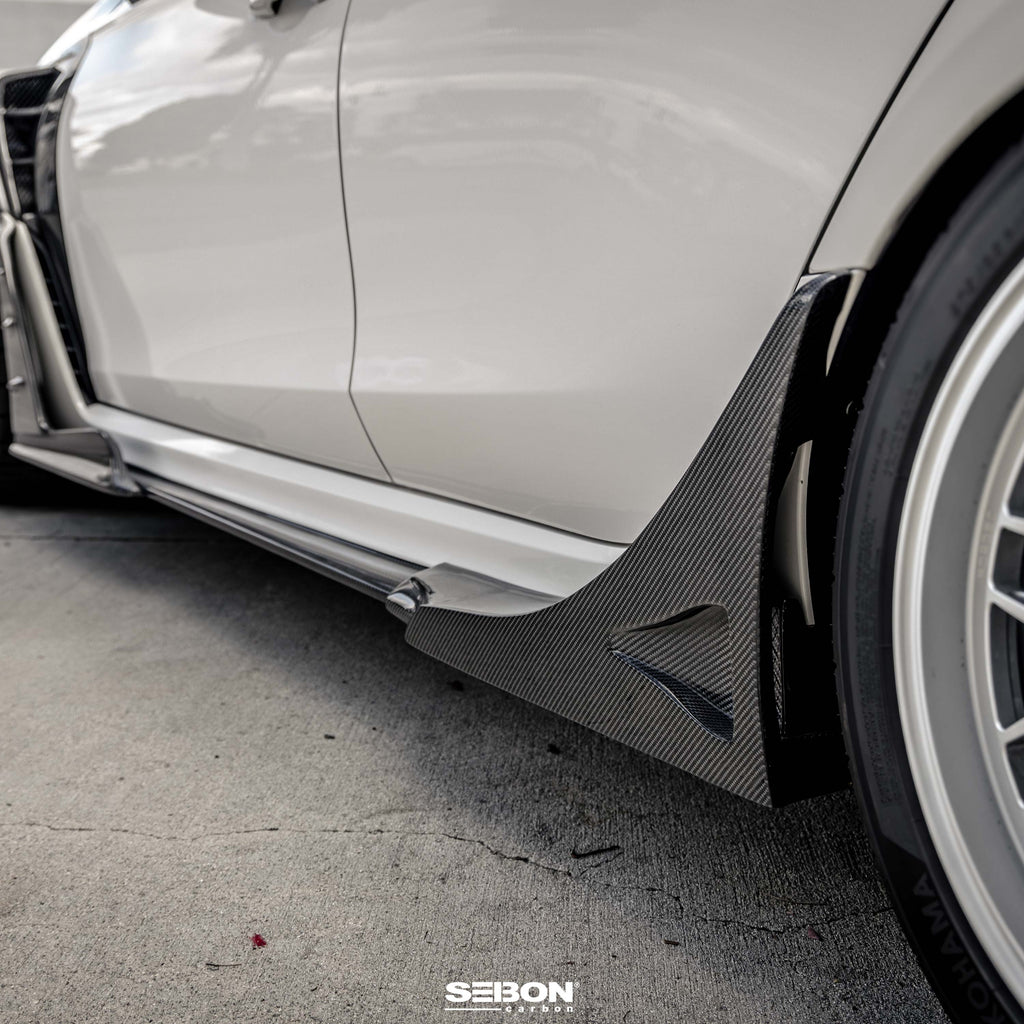 Seibon 2023-2025 Honda Civic Type R MB-Style Carbon Fiber Rear Side Skirt Extensions - photo 6