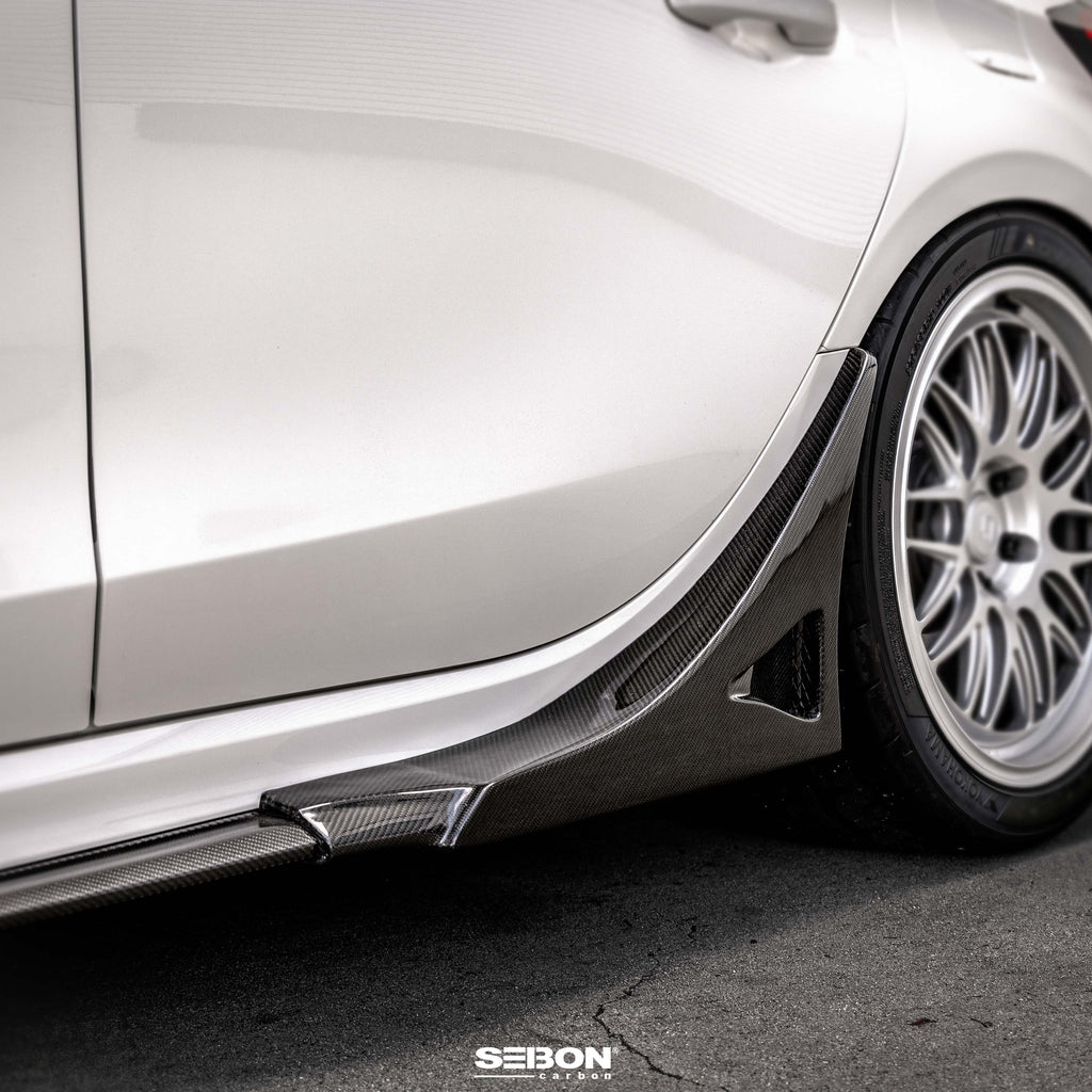Seibon 2023-2025 Honda Civic Type R MB-Style Carbon Fiber Rear Side Skirt Extensions - photo 7