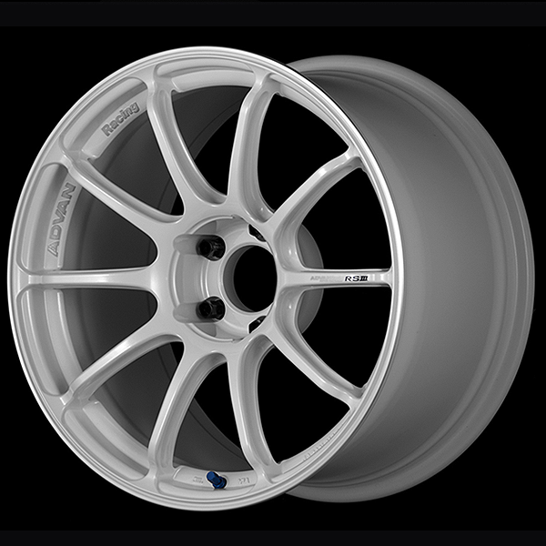 Advan RSIII Racing White Metallic and Ring